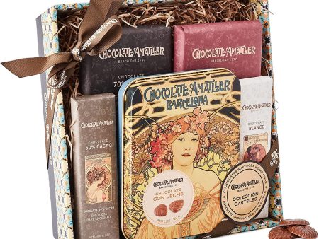 Chocolate Amatller Regalo Original (Caja Regalo de Chocolates Carteles 266gr) Variados Embalaje Deteriorado Sale