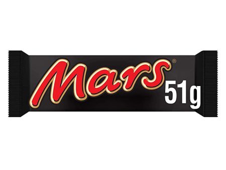 Mars Chocolatina de deliciosa crema de turrón y caramelo recubiertos del más fino Chocolate con Leche 51g Online now