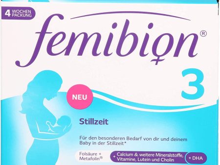 Femibion 3 Stillzeit Tabletten und Kapseln, 28 pzas Porciones diarias Embalaje Deteriorado For Sale