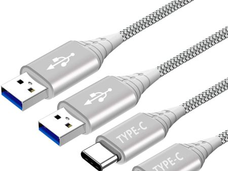 Cable USB tipo C Cable de carga rápida tipo C, carga rápida, 2 m + 2 m Reacondicionado Hot on Sale