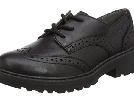 Geox J Casey Girl N, Zapatos Brogue, Negro (Black), 28 EU For Sale