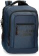 Pepe Jeans Bromley Mochila Doble Compartimento para Portátil 15,6 Azul 31x47x11 cms Poliéster 1.6L Hot on Sale